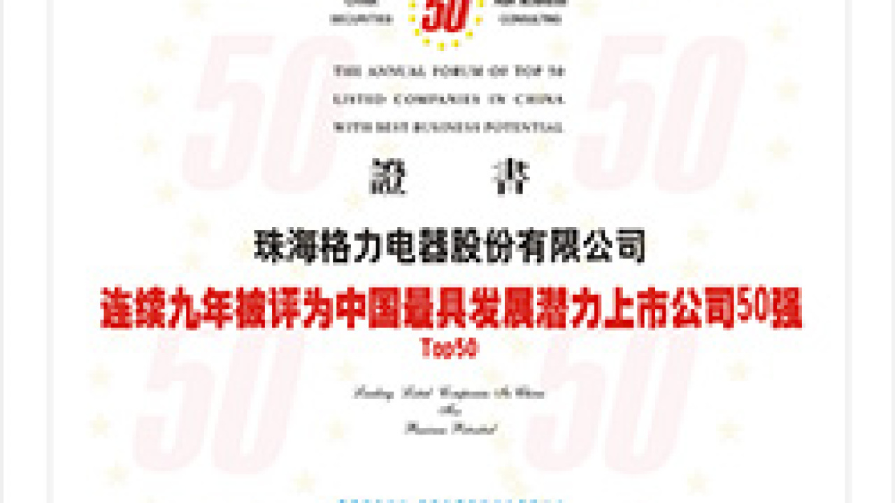 格力榮譽